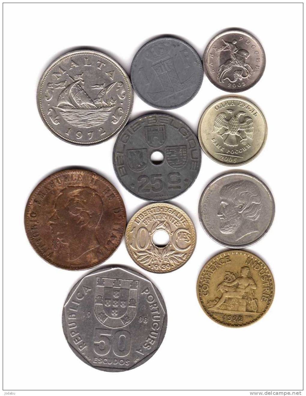 10 Pieces  Du Monde (russie 2) (belgique 2) (greece 1) (portugal 1) (malte 1) (italie 1) -france 2) - Altri – Europa