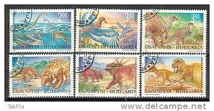 BULGARIA / BULGARIE - 1994 - Animaux Prehistoriques - 6v Obl. - Used Stamps