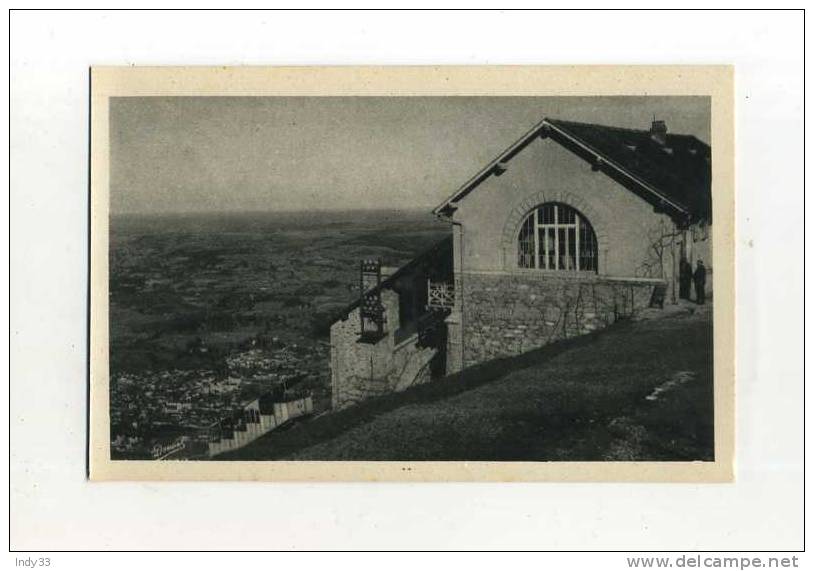 - FRANCE 64 .  LOURDES .LA GARE EN HAUT DU PIC DU JER . - Funiculaires