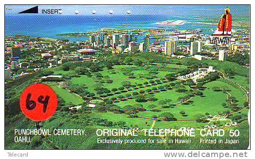 Télécarte Japon HAWAII Related (64) PUNCHBOWL OAHU *  Telefonkarte *  Phonecard HAWAII Related - Hawaï