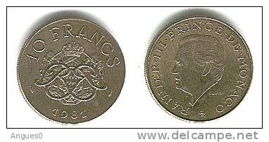 10 FRANCS 1981 RAINIER III - 1960-2001 Neue Francs