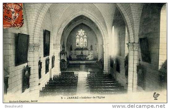 16  JARNAC   INTÉRIEUR DE L'EGLISE - Jarnac