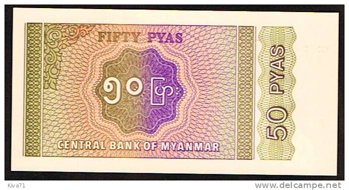 50 Pyas    "MYANMAR"      UNC     Ro 44 - Myanmar