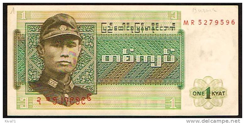 1 Kyat  "BURMA"       UNC     Ro 42 - Myanmar