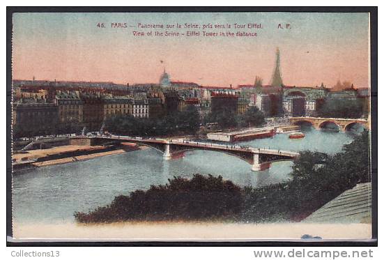 PARIS - Panorama Sur La Seine, Pris Vers La Tour Eiffel - Die Seine Und Ihre Ufer