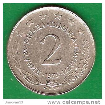 2  Dinar   YOUGOSLAVIE  1976  (PRIX FIXE)   (DP5) - Yougoslavie