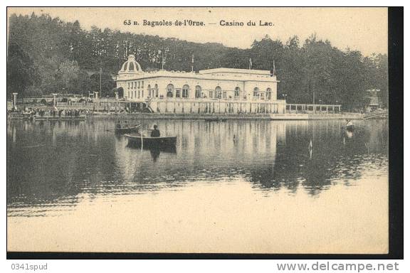 1930 France  61 Bagnoles  Daguin Sur Carte   Bagnole De L´Orne  Casino Du Lac Thermes - Thermalisme