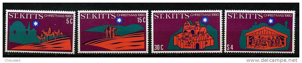 ST Christophe ** N° 443A à 443D - Noël - St.Kitts En Nevis ( 1983-...)