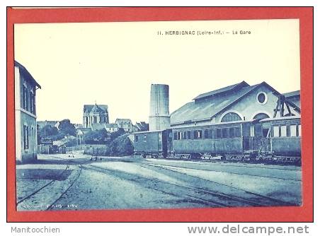 DEP 44 HERBIGNAC LA GARE TRAIN CHATEAU D'EAU   RESERVOIR - Herbignac