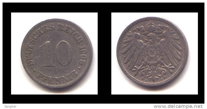 10 PFENNIG 1908 D - 10 Pfennig