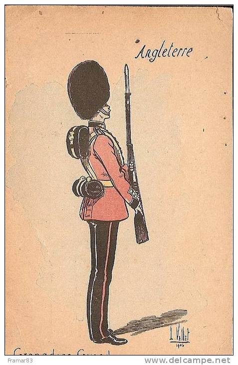 Grenadier Guard Angleterre ( Belle Carte Illustrée Par L. Vallee 1904 ) - Vallet, L.