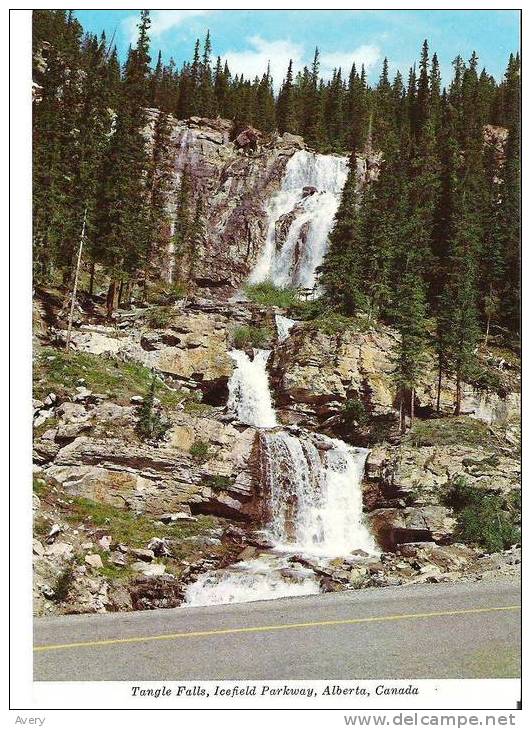 Tangle Falls, Alberta - The Delightful Falls Can Be Seen Along The Jasper-Banff Highway - Autres & Non Classés