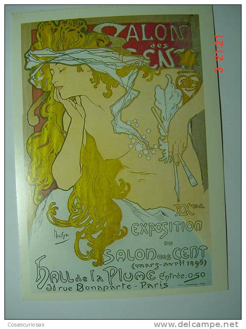 5840   ALPHONSE MUCHA ILUSTRADOR  SALON DES CENT   COPY COPIA  REPRO  YEARS / AÑOS  1993 - Mucha, Alphonse