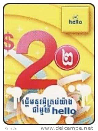 Kambodscha    Phonecard     Hello - Cambodja