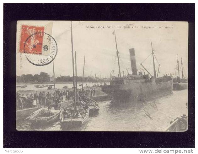 Loctudy Les Quais Le Chargement Des Bateaux édit.villard N° 3208 Belle Carte - Loctudy