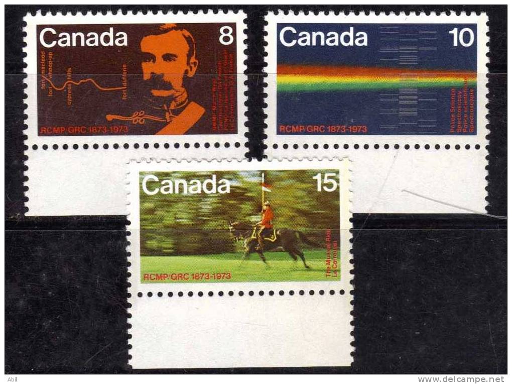 Canada 1973  N°Y.T. :  495 à 497** - Neufs