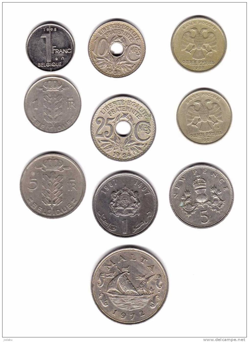 10pieces Du Monde (belgique 3) (russie 2) (france 2) (angleterre 1) (maroc 1) (malte 1) - Altri – Europa