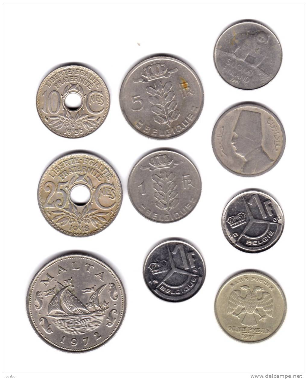 10pieces Du Monde (belgique  4 )   (russie 1 ) (france 2) (malte 1) (finlande 1) (egypte 1) - Sonstige – Europa