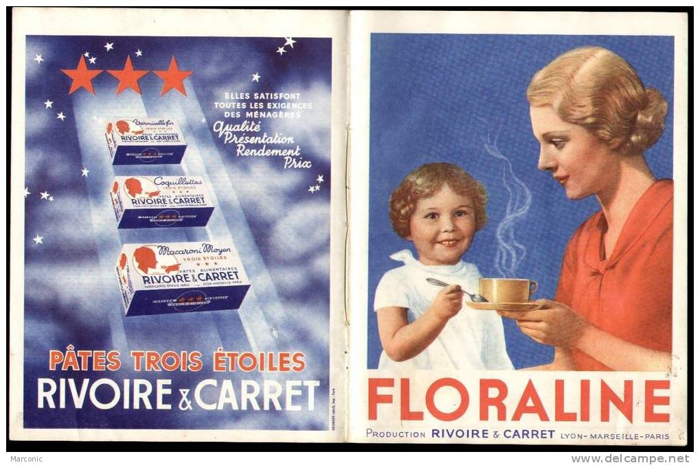 CAHIER ECOLIER Publicitaire - FLORALINE, RIVOIRE & CARRET, Lyon, Marseille ,Paris - TBE - F