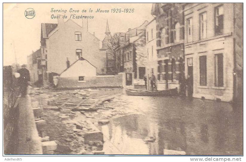 Seraing, Crue De Le Meuse (overstroming, Flood) Quai De L'Espérance - Überschwemmungen