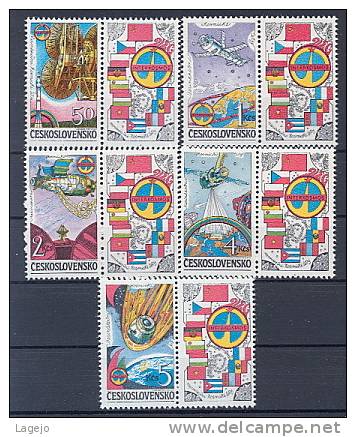 TCHECOSLOVAQUIE 2577/81 Intercosmos - Unused Stamps