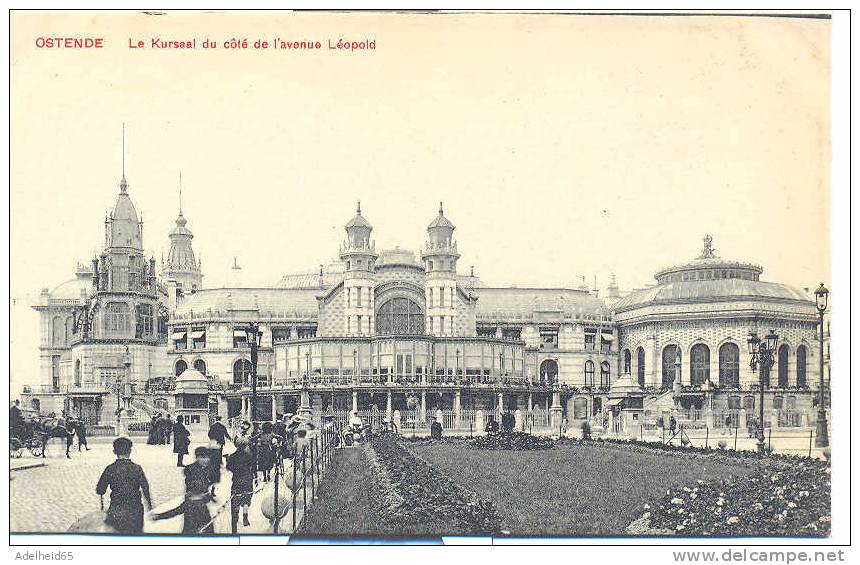 Edit. V.G., Ostende, Oostende, Kursaal Du Côté De L´Avenue Léopold Ca 1910 - Oostende