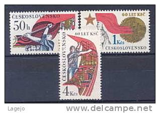 TCHECOSLOVAQUIE 2436/38 Parti Communiste - Unused Stamps