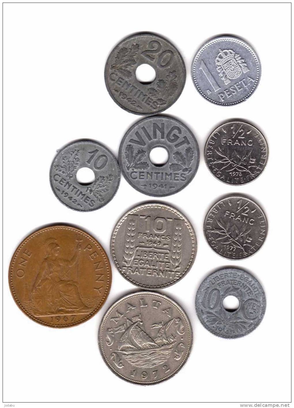 10 Pieces Du Monde (france   7) (espagne 1) (angleterre 1) (malte 1) - Sonstige – Europa