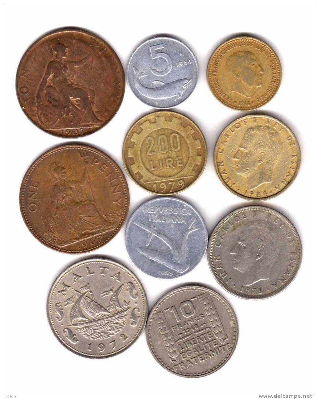 10 Pieces Du Monde (france 1) (malte 1) (italie 3) (angleterre 2) (espagne 3) - Altri – Europa