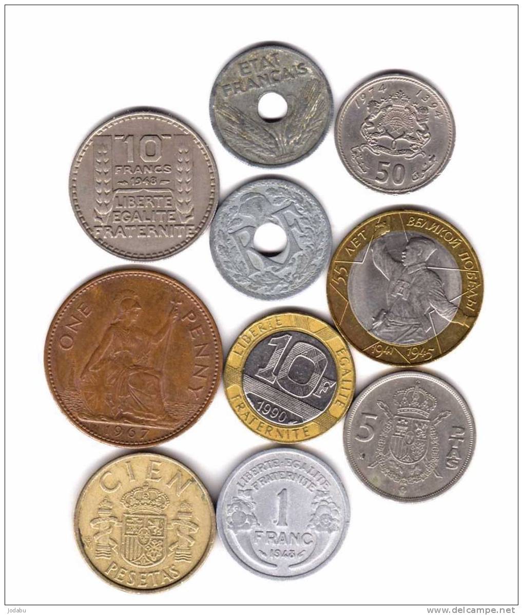 10 Pieces Du Monde (france  5) (angleterre 1) (espagne 2) (russie 1) (maroc 1) - Other - Europe