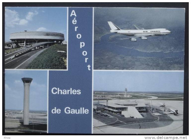 95 Roissy-en-France Avion Aviation Aeroport Aerodrome Multi Vue    D95D  K95277K  C95527C RH058089 - Aerodrome