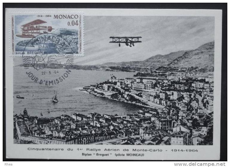 Monaco Monte-Carlo Avion Aviation Civile Premier Jour   PmonacoP RH058143 - 1946-....: Era Moderna