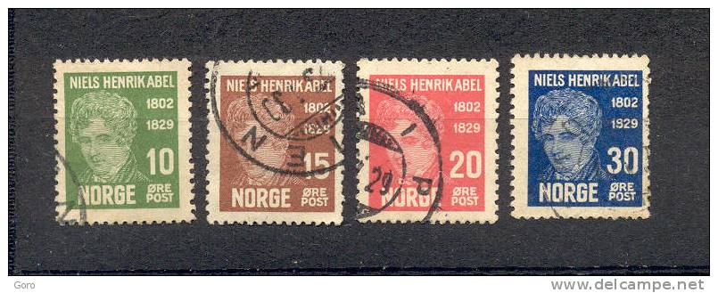 Noruega  1928.-  Y&T Nº   128/131 - Usati