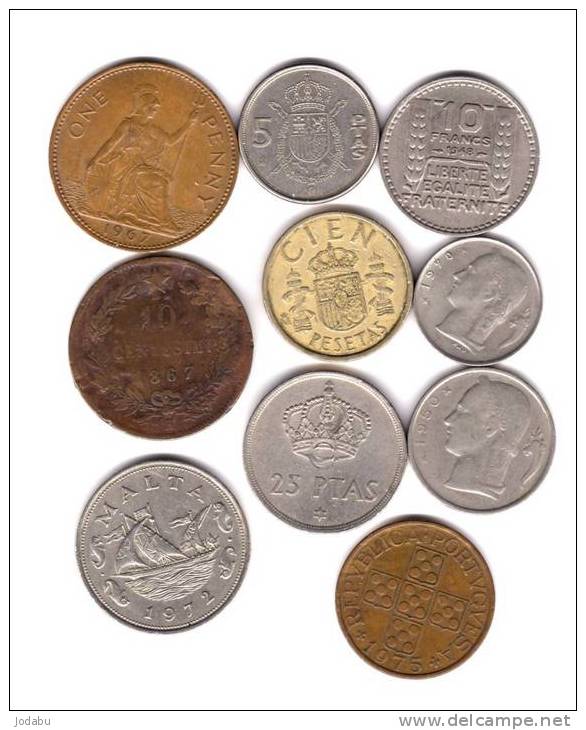 10 Pieces Du Monde (france1  ) (espagne3 ) (belgique 2  ) (angleterre1 ) (malte 1) (portugal 1) (italie 1) - Autres – Europe