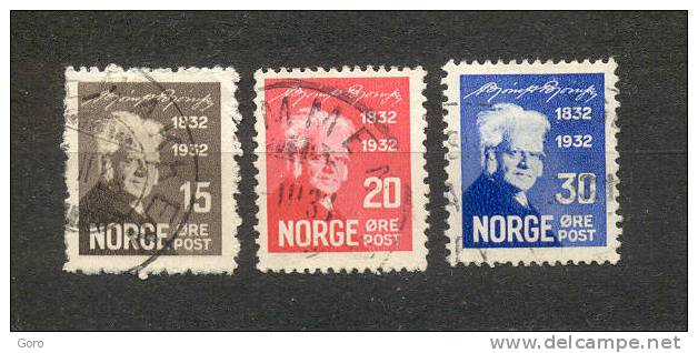 Noruega  1932.-  Y&T Nº   156/158 - Oblitérés