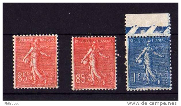 France 1924-32, Semeuse Lignée, N° 204 Et 205 ++   Sans Charnière ++  Cote 68 € - 1903-60 Säerin, Untergrund Schraffiert