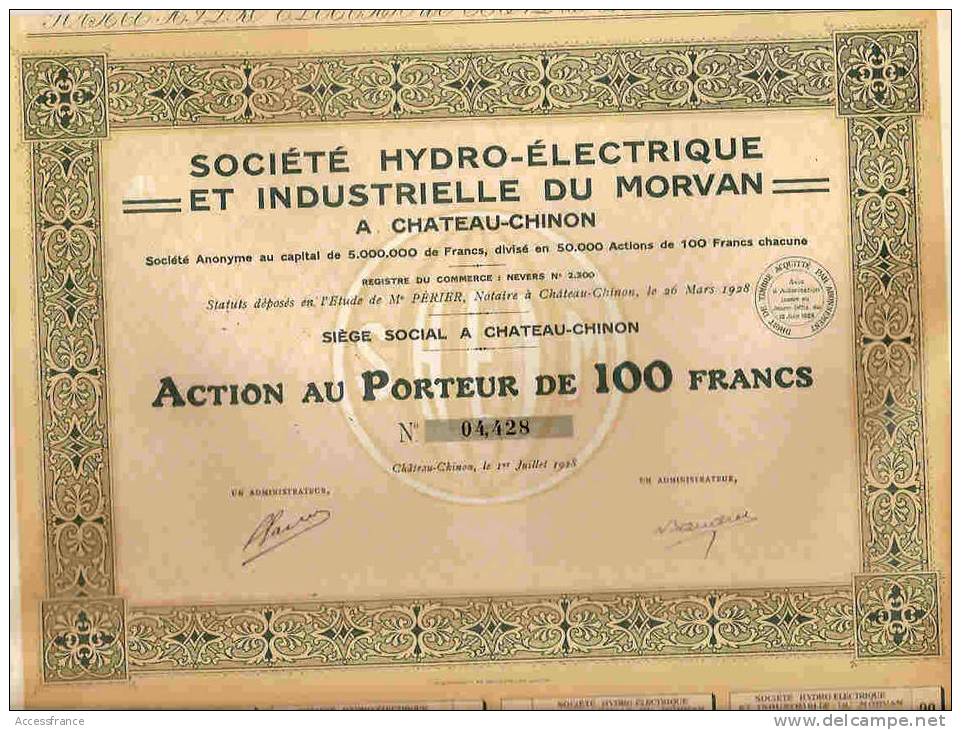 STE HYDRO ELECTRIQUE & INDUSTRIELLE DU MORVAN - Electricité & Gaz