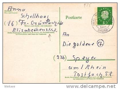 DBG042a/ Rarität! P 55 Von 1961 Als Lotteriekarte - Postkarten - Gebraucht