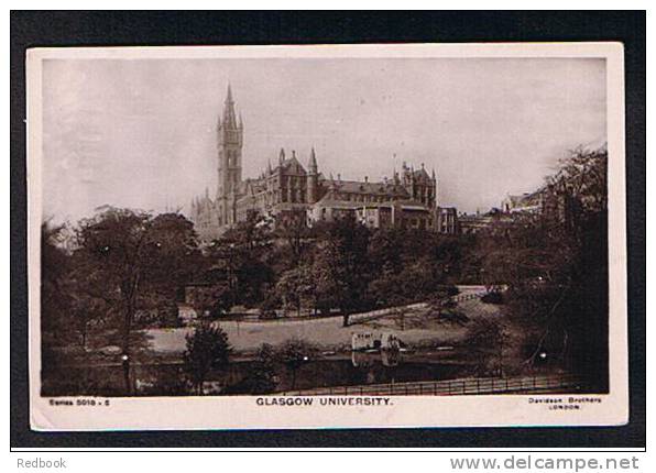 1907 Real Photo Postcard Glasgow University Scotland - Ref 306 - Lanarkshire / Glasgow