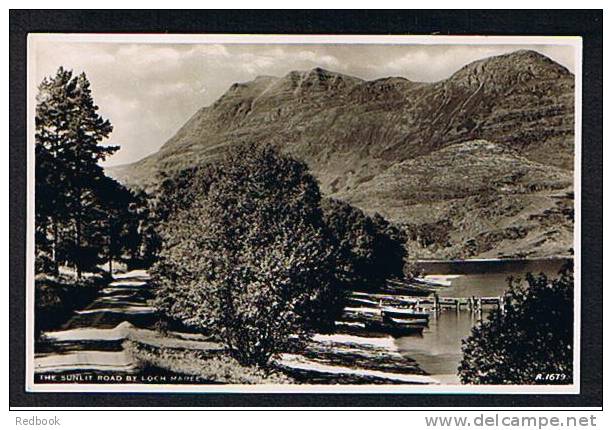 Real Photo Postcard The Sunlit Road By Loch Maree Wester Ross Scotland - Ref 306 - Ross & Cromarty