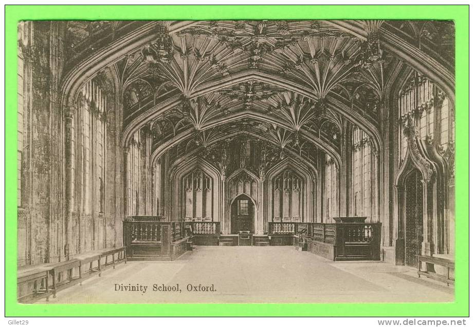 OXFORD - DIVINITY SCHOOL - 3/14 BACK - - Oxford