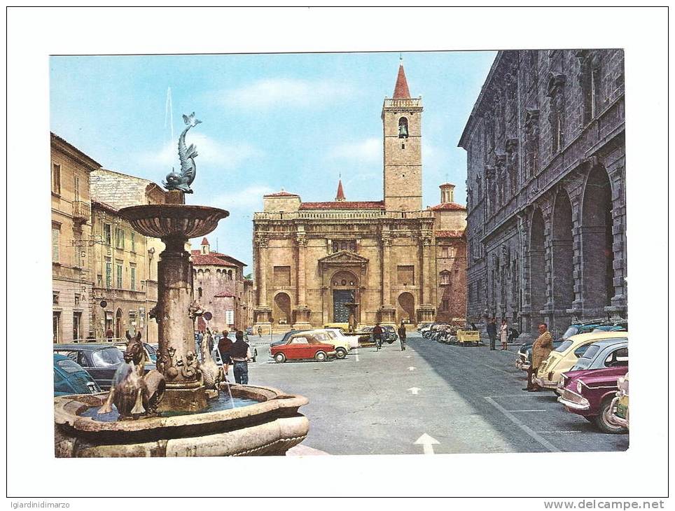 ASCOLI PICENO - Piazza Arringo - ANIMATA/AUTO - Nuova, Non Viaggiata - In Ottime Condizioni - DC2403. - Ascoli Piceno