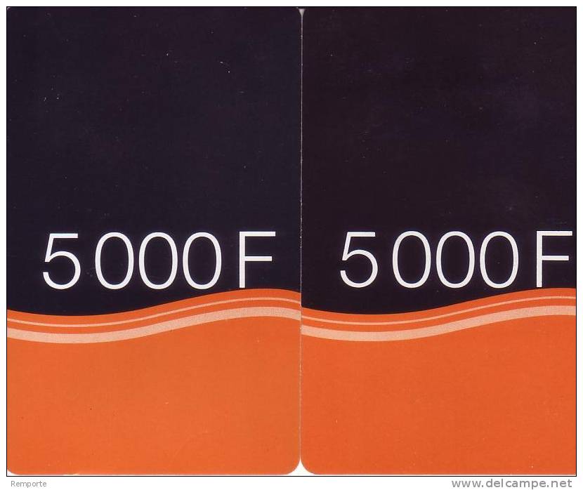 >> LOT  2  CARTES  TELEPHONIQUE  ORANGE  COTE D 'IVOIRE  5.000  FRANCS  CFA - Ivoorkust