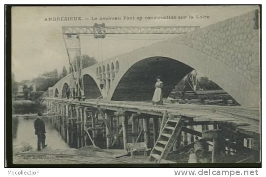 42 ANDREZIEUX BOUTHEON Le Nouveau Pont En Construction Sur La Loire - Andrézieux-Bouthéon