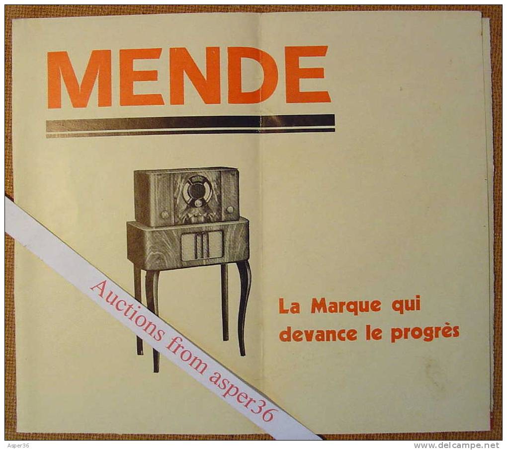 Brochure "Radio MENDE" - Other & Unclassified