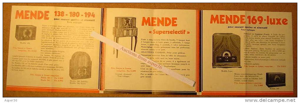 Brochure "Radio MENDE" - Andere & Zonder Classificatie