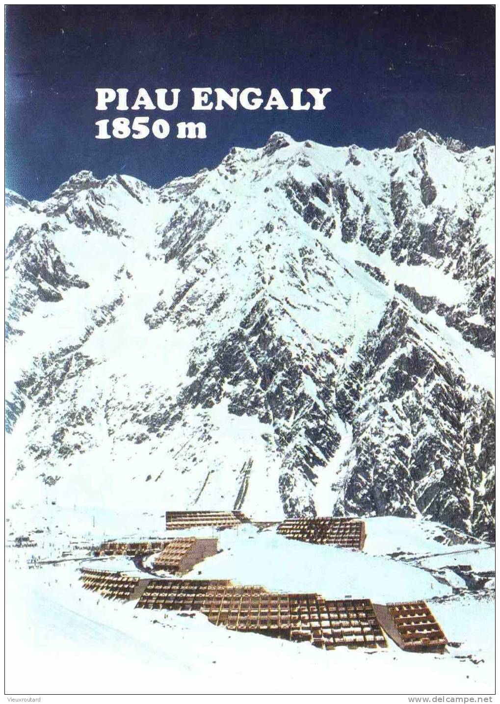 CPSM. ARAGNOUET. PIAU ENGALY. 1850M. VUE GENERALE DE LA STATION AU PIED DES MASSIFS DEPUIS LES PISTES. DATEE 1981 - Aragnouet