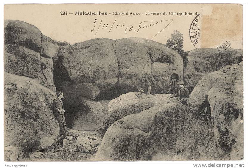 CPA MALESHERBES - CHAOS D'AUXY CAVERNE DE CHATEAUBRIAND - Malesherbes