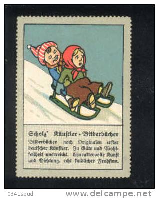 Allemagne  Vignetta Label Avec Charnière Slittino  Luge - Invierno