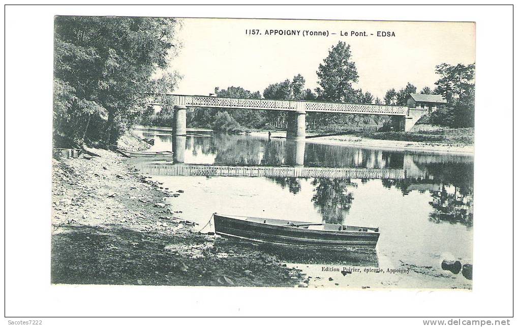 APPOIGNY - LE PONT - EDSA - - Appoigny